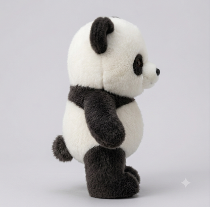 Panda peluche vista laterale